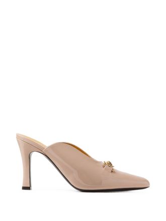 Versace Pointed Toe Glossy Sandals