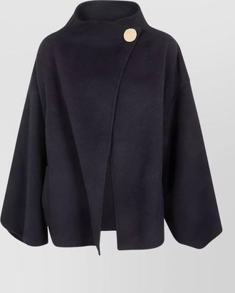 Darkpark oversized cashmere wool jacket with asymmetric front