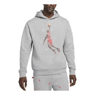 Nike Jordan Air Jordan Pixel Printing Basketball Sports Fleece Gray DC9713-091