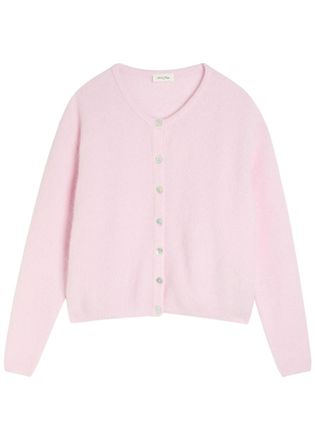 American Vintage Vitow Brushed-knit Cardigan - Light Pink - L (UK14 / L)