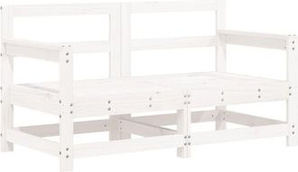 vidaXL Sof&aacute;s De Esquina De Jard&iacute;n 2 Uds Madera Maciza De Pino Blanco Vidaxl