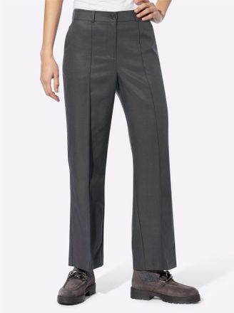 Heine Culotte HEINE, Damen, Gr. 34, Normalgr&ouml;ssen, grau (graphit), 63% Lyocell, 37% Polyester, unifarben, 7/8-L&auml;nge, Hosen Culotte