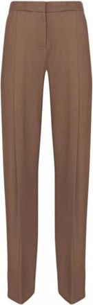 Elisabetta Franchi Wide Broeken - Dames - Wijde Broeken - Bruin - 3XL - Broeken