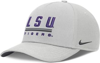 Nike LSU Sideline Practice Rise Nike Mens Dri-FIT College Adjustable Hat in Grey | NC060BBLSN-RKB