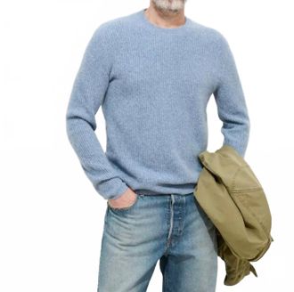 Alex Mill Jordan Sweater Top In Marled Stonewash Cashmere