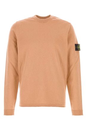 Stone Island Pastel Orange Cotton Blend Sweater