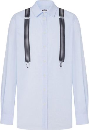 Moschino Button-Down Shirt With Playful Suspenders Detail