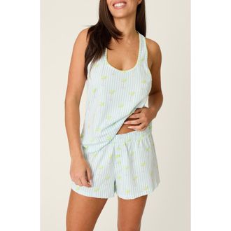 PJ Salvage Playful Print Short Pajamas in Light Blue at Nordstrom, Size X-Small