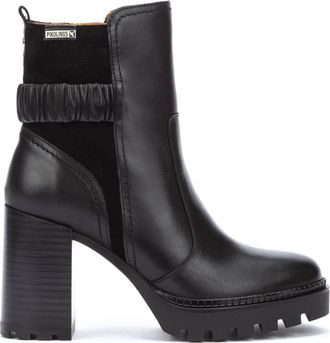 Pikolinos Elegante en veelzijdige enkellaars voor dames - Dames - Laarzen met Hak - Zwart - 41 EU - Leer - Schoenen