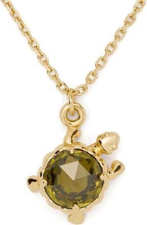 Kate Spade New York secret garden turtle pendant necklace in Green. at Nordstrom
