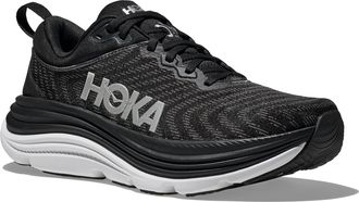 Hoka One One Laufschuh HOKA ONE ONE GAVIOTA 5, Herren, Gr. 42,5, schwarz, wei&szlig;, Synthetik, Textil, mehrfarbig, Schuhe Laufschuh