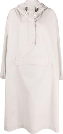 Brunello Cucinelli hooded rain parka - women - Polyester/Eco Brass/Cotton/Polyamide - 36 - Neutrals