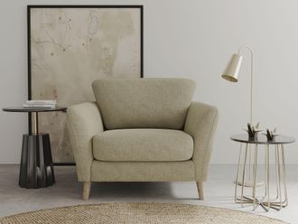 HOME AFFAIRE Sessel »MARSEILLE« Massivholzbeine Eiche, Landhausstil, Wellenunterfederung