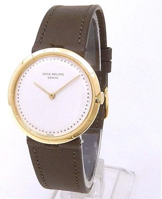 Patek Philippe Pre-owned Patek Philippe Calatrava Hand Wind White Dial Mens Watch 3459