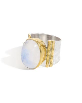 Tiramisu Silver 9.00 Ct. Tw. Moonstone Statement Ring