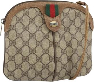 Gucci Pre-owned Vintage Schoudertas - Dames - Vintage Schoudertas - Beige - ONE Size - Leer - Vintage