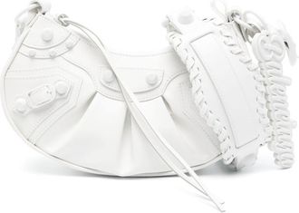 Balenciaga small Le Cagole leather shoulder bag - women - Lamb Skin - OS - White