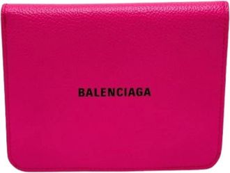 Balenciaga Pre-owned Vintage Portemonnee (bi-fold) - Dames - Vintage Accessoires - Roze - ONE Size - Leer - Vintage