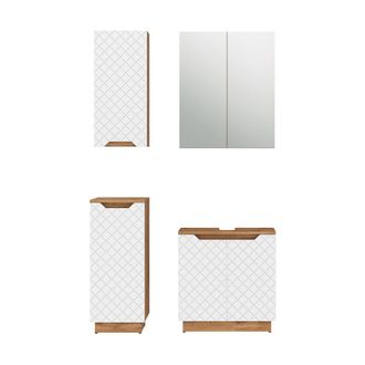 Vicco Conjunto De Muebles De Ba&ntilde;o Lotta, Blanco, 4 Piezas, Vicco