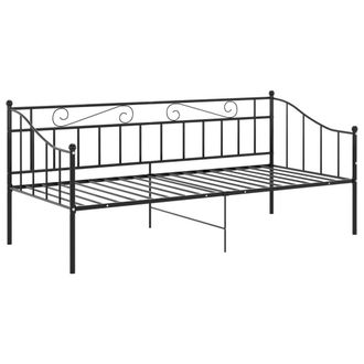 Berkfield Home Sofa Bed Frame without Mattress Black Metal 90x200 cm