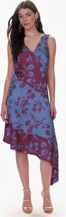 Rebecca Taylor Harper Print Mix Dress in Cornflower/plum Multi at Nordstrom, Size 12
