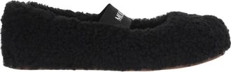 Moon Boot Shearling Ballerina Flats met Logo - Dames - Ballerinas - Zwart - 38 EU - Katoen - Schoenen