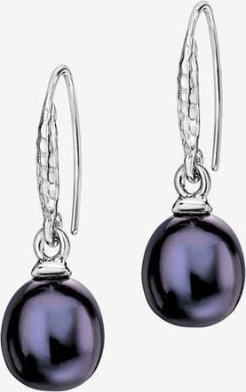 Dower & Hall 8mm Oval Peacock Luna Pearl Drop Earrings in Sterling Silver at Nordstrom