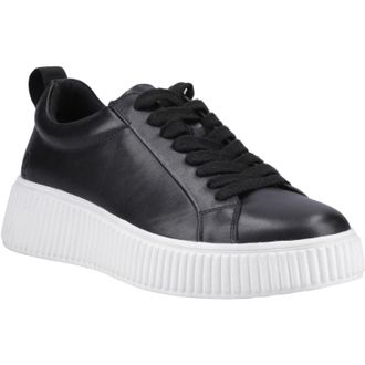 Hush Puppies Harlow Leather WoMens Black Trainers - Size UK 4