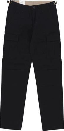 Carhartt Work in Progress Zwarte Aviation Cargo Broek - Heren - Straight fit broeken - Zwart - W36 L34 - Katoen - Broeken