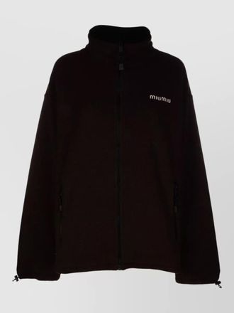 Miu Miu high collar jacket long sleeves pockets