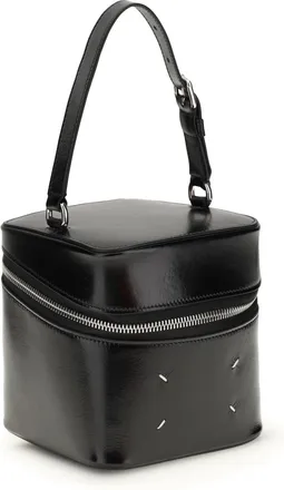 Maison Margiela Womens Big Cube Bucket Bag Black Calf Leather Bos Taurus