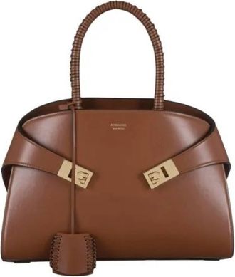 Ferragamo Brown Hug Calfskin Handbag