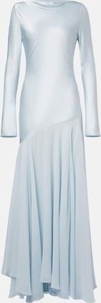 Tove Abito lungo Cordelia in raso di seta e chiffon