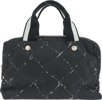 Chanel Pre-owned Handbags, female, Black, Size: ONE SIZE Pre-owned Vintage Quilted Cosmetic Bag