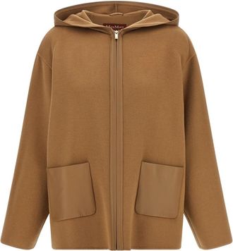 Max Mara Trench Coats - Dames - Vesten met rits - Bruin - M - Hoodies & sweatvesten