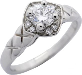 Chanel Platinum 950 Band Ring (Pre-Owned)