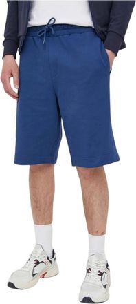 Trussardi Shorts - Heren - Korte Broeken - Blauw - S - Katoen - Korte Broeken
