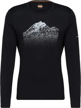 Icebreaker Merino 200 Oasis L/S Crewe Rising Light Merinounterw&auml;sche f&uuml;r Herren | schwarz