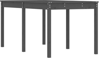 vidaXL Mesa De Jard&iacute;n Madera Maciza Pino Gris 159,5x82,5x76 Cm Vidaxl