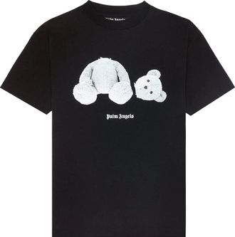 Palm Angels Ice Bear Tee Black White PMAA001E20JER0041001
