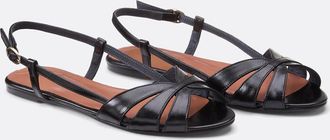 Jonak Slingback sandalen in leer Delphine