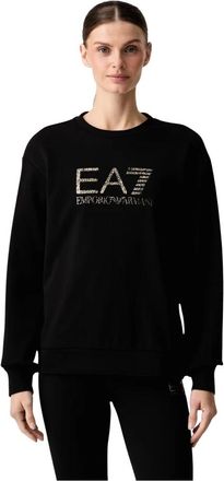 Emporio Armani Felpa con stampa logo - - Sweatshirts & Hoodies - Donna - Nero - L