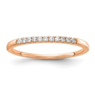 Diamond2Deal 14k Gold Lab Grown Diamond Wedding Band Ring 1/10Ct Clarity- VS Color- G-H