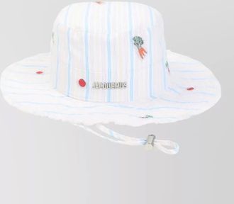 Jacquemus the artichaut striped cotton bucket hat