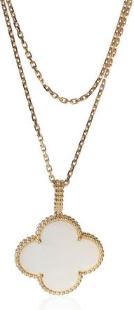Van Cleef & Arpels Pre-Owned Van Cleef & Arpels Yellow Gold Mother Of Pearl Magic Alhambra Necklace