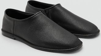 Mango Scarpe basse pelle nero - Donna - 36 - MANGO