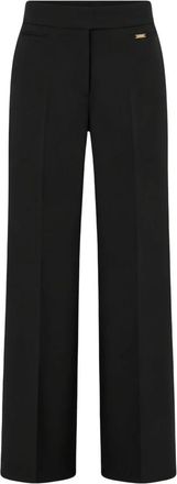 Fracomina Wijde Broek - Dames - Wijde Broeken - Zwart - L - Polyester - Broeken