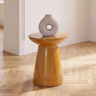 Maisons du monde Mesa auxiliar de arcilla color bronce