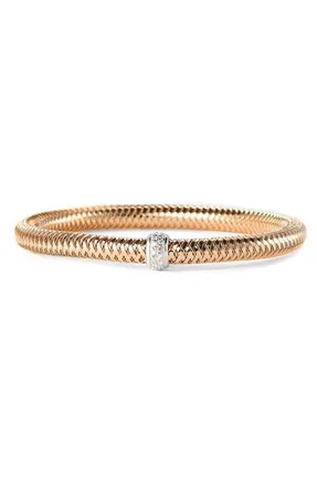 Roberto Coin Primavera Diamond Bracelet in Rose Gold at Nordstrom, Size 7