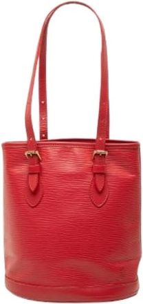Louis Vuitton Pre-owned Petit Bucket - Dames - Vintage Tas - Rood - ONE Size - Leer - Vintage